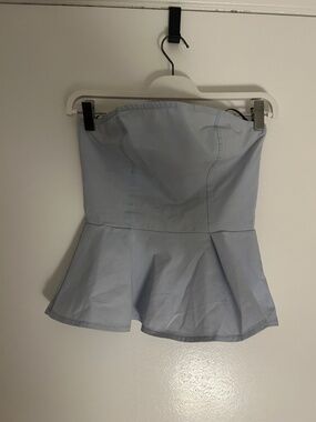 hnm light blue straples top size XS